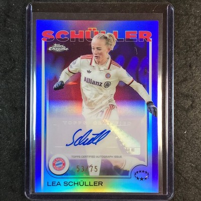2024-25 Topps Chrome UEFA Women's LEA SCHULLER Base Auto Purple 53/75