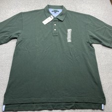 Tommy Hilfiger Golf Shirt Mens 2XL Polo Short Sleeve Cotton Hunter Green Logo