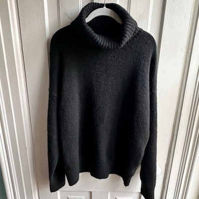Princess Polly Oversized Black Turtleneck Sweater   Size S/M