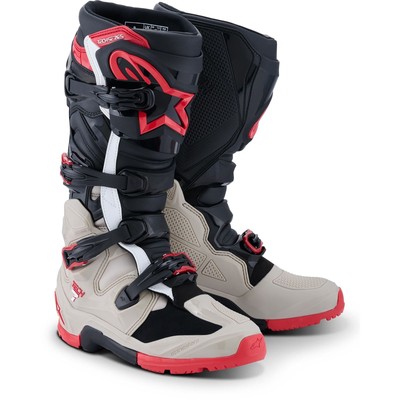TECH 7 Enduro Boots - Black/Light Grey/Bright Red - Size 9 2010426-1903-9