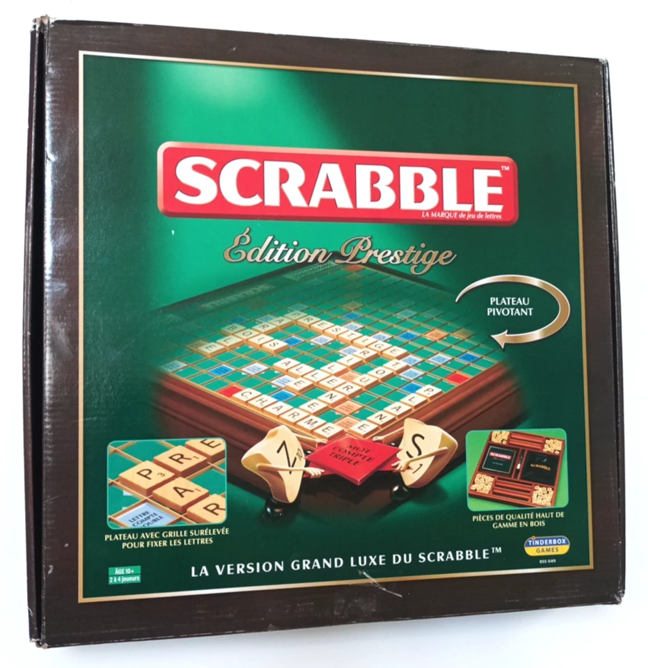 Scrabble Prestige Edition Aus Holz Drehbares Spielfeld Sehr Guter Zustand - Bild 1 von 4