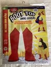 Supehero costume kids Red BOOT TOP shoe covers New NIP Unisex