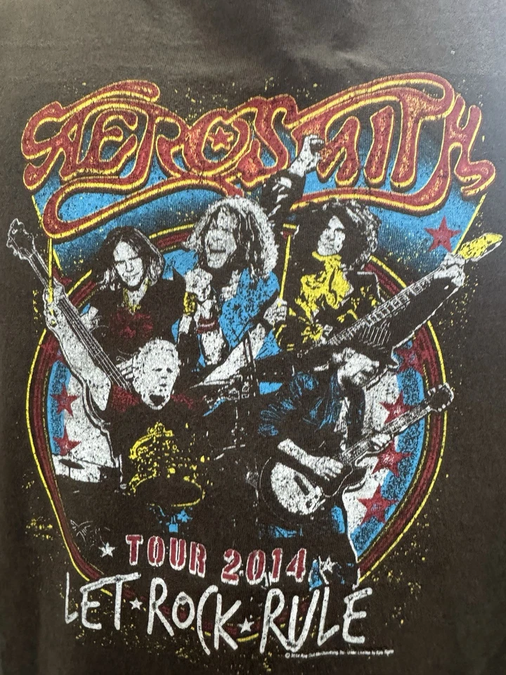 Vintage Aerosmith 2014 Tour Concert T-Shirt Let Rock Rule Sz L - Image 2 of 4
