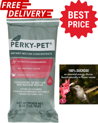 Perky Pet Hummingbird Instant Nectar Concentrate 8 oz. Hummingbird Food Red