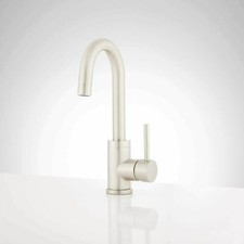 Signature Hardware 449003 Ravenel Single-Hole Bar Faucet Stainless Steel