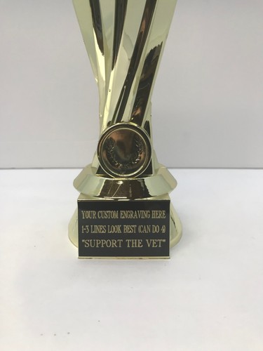 Basketball Trophäe March Madness Award KOSTENLOSE individuelle Gravur "Support the Vet" - Bild 2 von 2