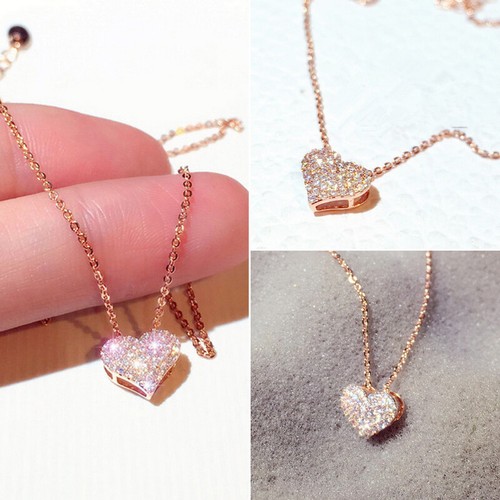 925 Silver Zircon Heart Pendant 
