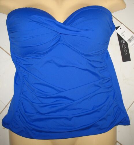 LA BLANCA - GRÖSSE 14 - BLAU SCHWIMM- / BADEANZUG TANKINI TOP - Bild 2 von 3