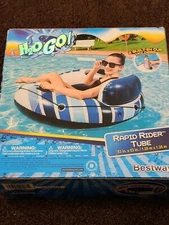 H2OGO! 53" Rapid Rider Single River Tube w/ 2 Built-In CUP Holder + Water Blastr