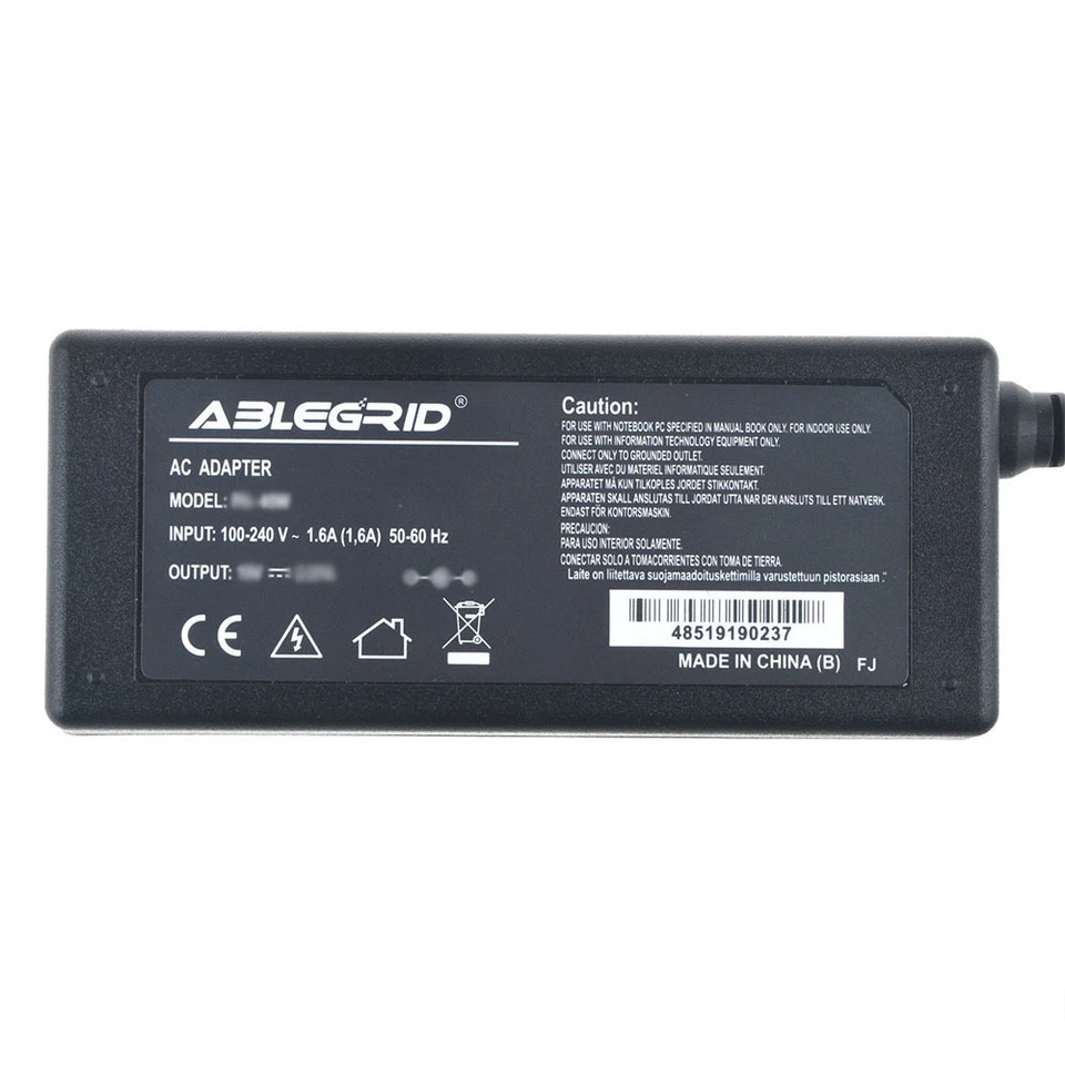 Cargador adaptador de CA de 45 W para Toshiba C655D-S5300 S5302 S5303 S5304 PA3822U Power Foto 3 de 4