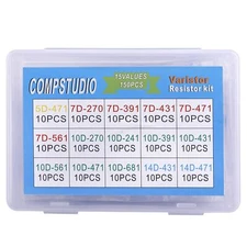 15Value 150Pcs Varistor Resistance kit 470V Voltage Dependent Resistors