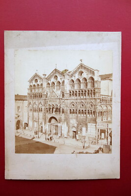 Large Photograph Ferrara Cathedral of San Giorgio F. Paladini Early '900