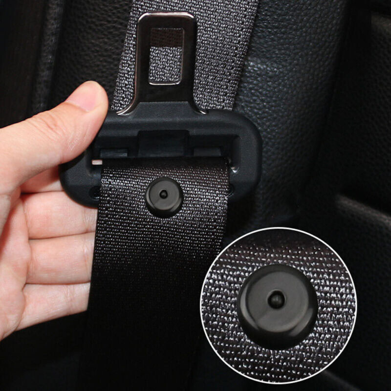 5 Pcs Black Clips Seat Belt Stopper Buckle Button Fastener Safety Car