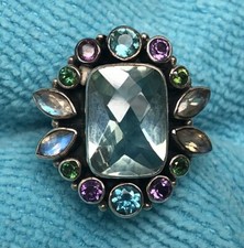 Sterling Silver Multi Gemstone Ring