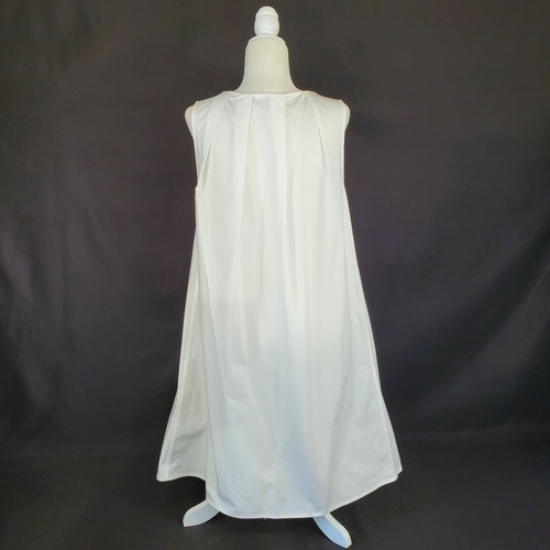 NEW! Lucy Wild White Shift Dress Sleeveless Frock 100% Cotton Designer M - Picture 5 of 7