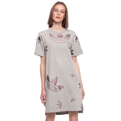 Adidas Originals Large Logo Trefoil Tee Dress Shiny Dress