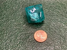 Double D10 - Small Ten in Large Ten Dice - Green RPG Gaming Tabletop Roleplay