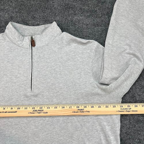 Mizzen + Main 1/4 Zip Sweater Mens XL Fairway Pullover Gray Heather - Picture 5 of 9