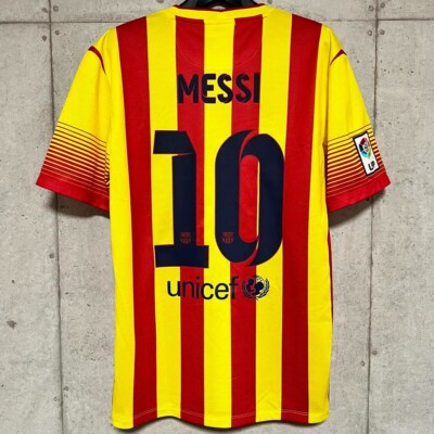 MINT Messi 10 Barcelona 2013 2014 M Away Jersey Maglia Nike Spain
