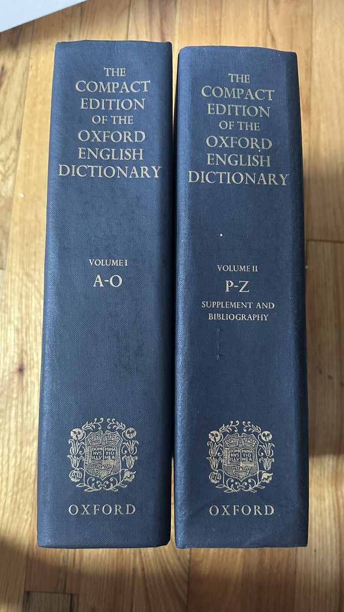 Oxford English Dictionary 2 Volume Set 1971 | eBay