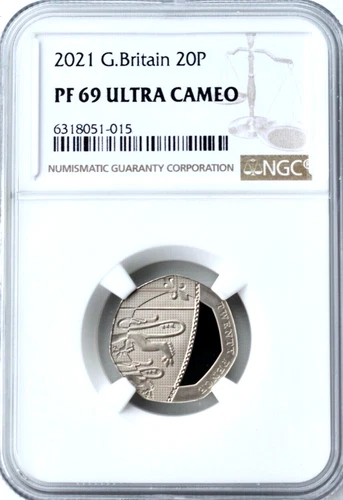 2021 20p Proof Twenty Pence NGC PF69 Great Britain Royal Mint