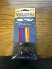 6 Cable & Cord ONE WRAP Bundling TIES hook loop 8" x 1/2" Nylon VELCRO 91230