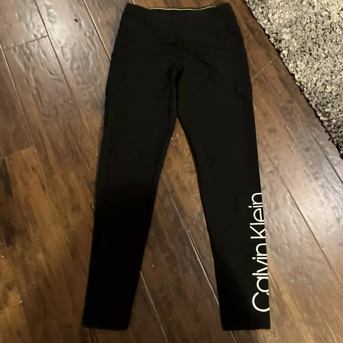 Calvin Klein Performance Stretch Pants Size White eBay Black | S Womens Logo