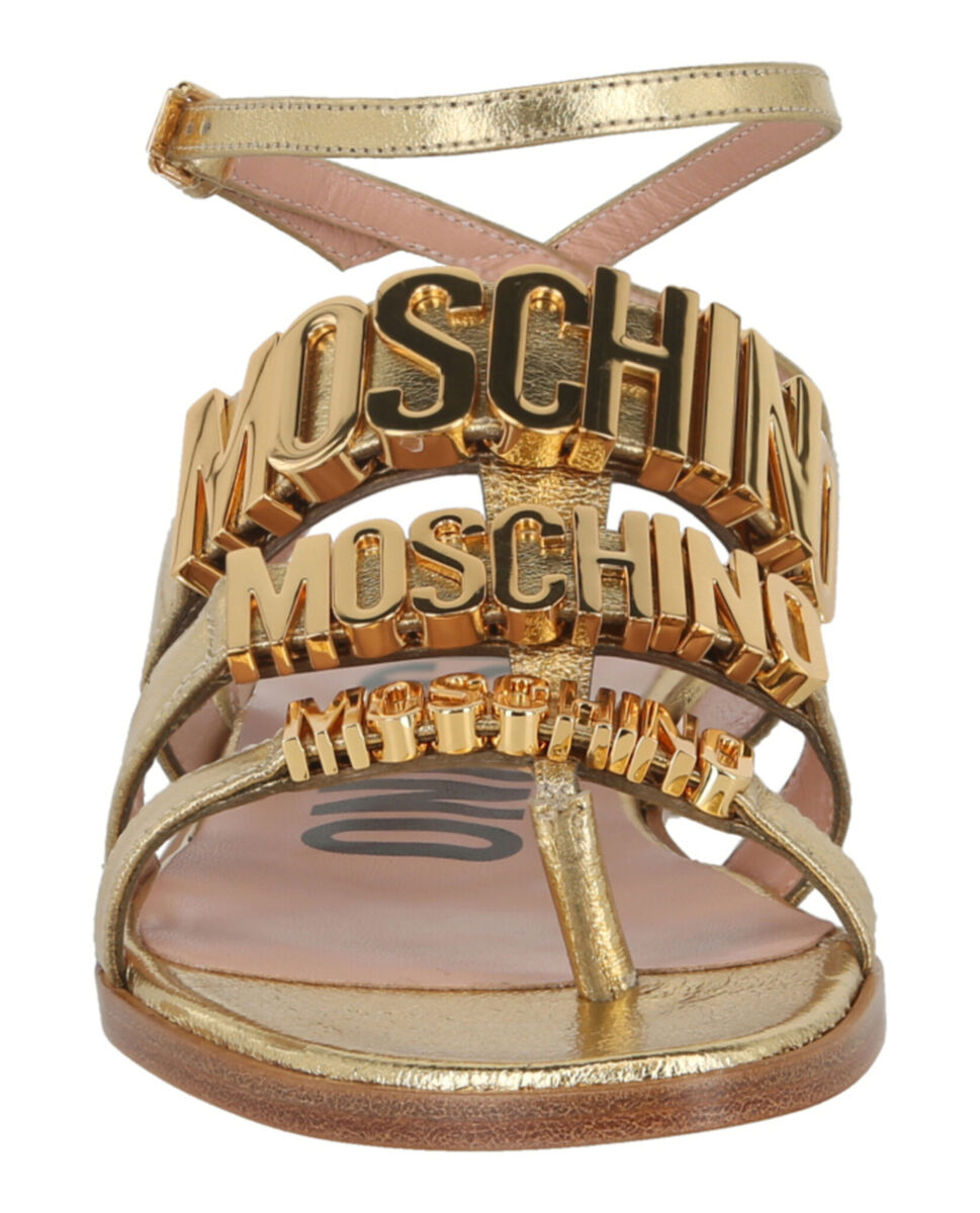 Moschino Womens Degrade Metal Logo Sandals | eBay Moschino Womens Degrade Metal Logo Sandals | eBay