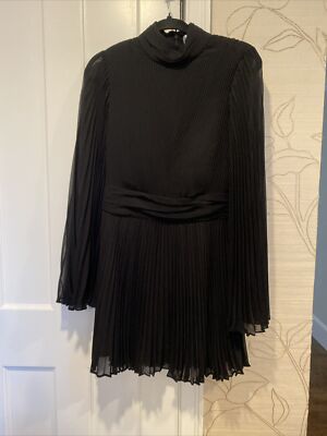 milly rosemary pleated dress Milly Rosemary Pleated Chiffon Mini Dress 4