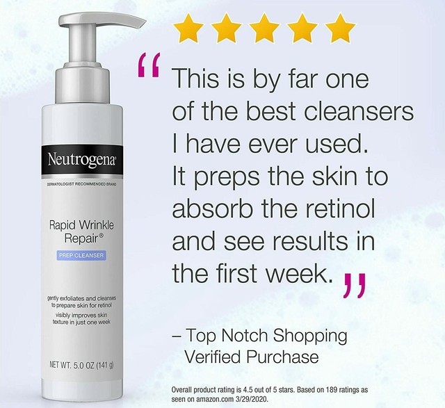 neutrogena anti aging face wash