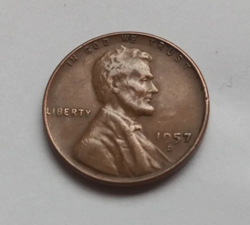 1957 D Lincoln Wheat Penny One Cent 1c Free Shipping Circulated But Nice P594
