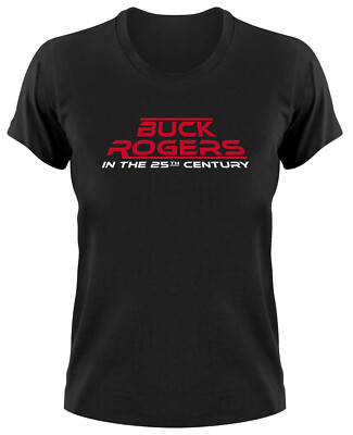 Buck Rogers Logo Kult Retro Girlie Damen T-Shirt, TV Serie Comic 25th Century
