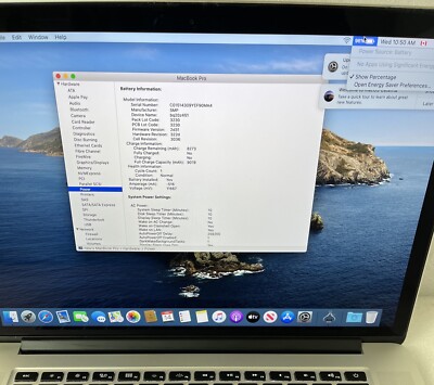 A1398 MacBook Pro Retina Display 15-inch mid 2012 i7 8GB RAM 240GB