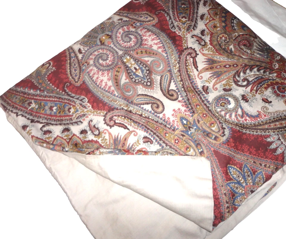 EDREDÓN TAHARI PAISLEY MARROQUÍ BOHO GRANATE AZUL DORADO (1P) KING/CALIFORNIA KING Foto 3 de 4