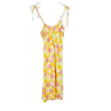 NWT ASOS Miss Selfridge Petite Bunny Tie Midi Slip Dress Bright Sunflower 2P