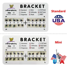 Dental Orthodontic Brackets Braces Metal Mini/Standard Roth 022 Hooks 345 MD