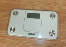 Taylor Glass Digital Mini 350lb Compact Spacesaver Bath Bathroom Scale 7086W