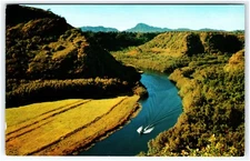 WAILUA RIVER WATERWAY GARDEN ISLE  ISLAND OF KAUAI HAWAII VTG POSTCARD
