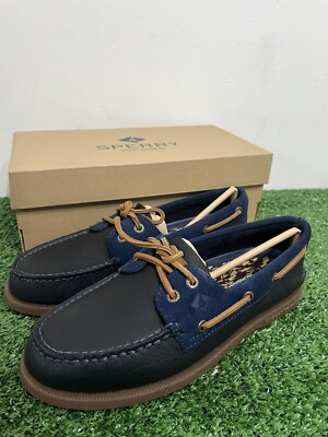 Sperry Top Sider Leder Boots Deck Schuhe Größe UK6,5 EU40 Tumbled Navy *NEU*