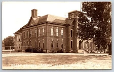 Spring Valley Minnesota~Gorgeous Grade School w/Keystone Windows~1938 RPPC