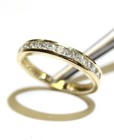 14k yellow gold .44ct SI1 G round diamond wedding band ring 2.2g ladies 6.5 — photo 6