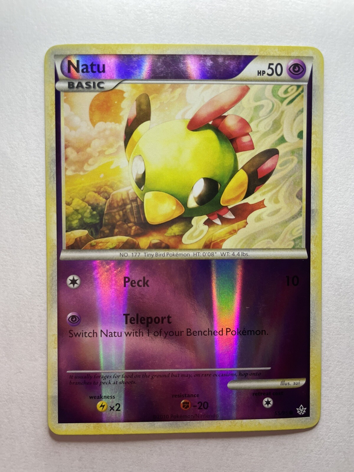 Natu - 55/95 - Common - Reverse Holo x1 HS Unleashed Lightly Played