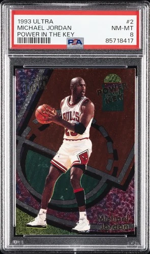 1993 ULTRA POWER IN THE KEY #2 MICHAEL JORDAN PSA 8