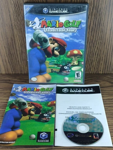 Mario Golf Toadstool Tour Nintendo GameCube Black Label CIB Authentic Tested
