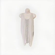 Rock & Republic CHAIN GANG Knit Top SILVER CLOUD Women's Sz M-L NWT