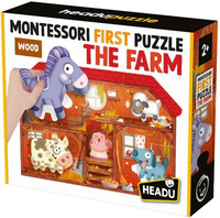 Headu Montessori Lernspiel Puzzle Wald Bauernhof Holz Ab 2 Jahren