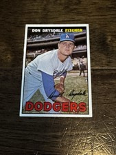 1967 Topps Baseball Card #55 Don Drysdale HOF LA Dodgers EX-MT *c