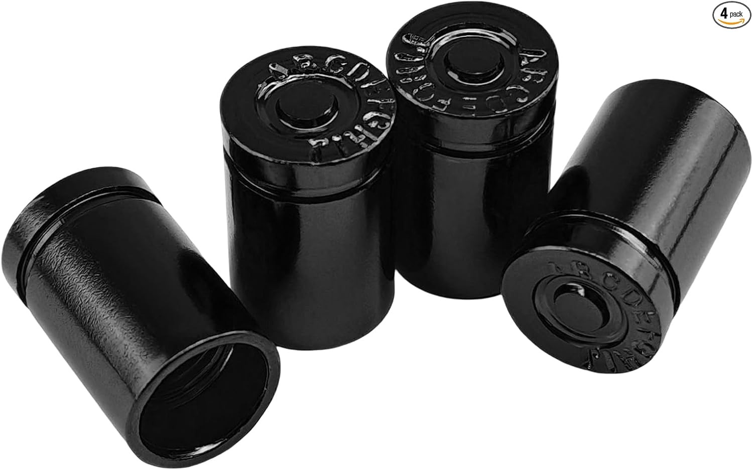 4PCS Aluminum Alloy Tire Valve Stem Caps, Leak-Proof & Corrosion  Color: Black