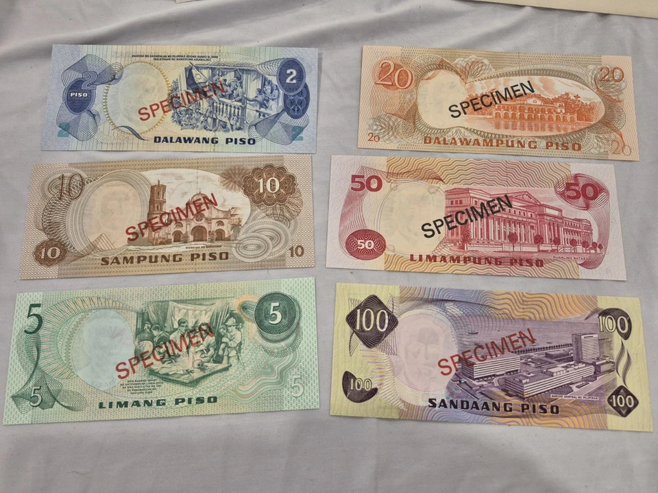 Philippines Piso Uncirculated Specimen Set - 1978 (2, 5, 10, 20, 50, 100) - Image 2 of 4