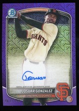 2025 Bowman Chrome Mega Josuar Gonzalez Purple Mojo Refractor Auto 161/199